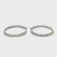 14K White Gold Diamond Hoop Earrings; 0.50CTW; 7g