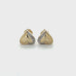 10K Yellow Gold Heart Earrings; 1.6g