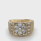 14K Yellow Gold & Diamond Gentleman's Ring; 4.3DWT; Size 9