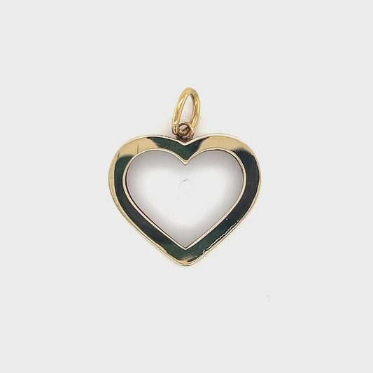 14K Yellow Gold Heart Pendant; 0.5DWT; 0.7g