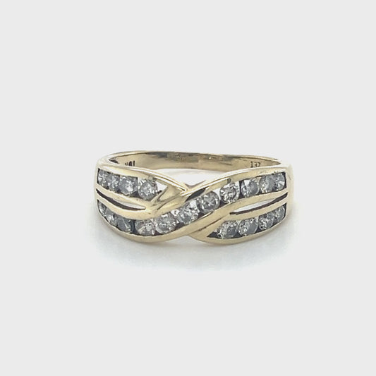 10K Yellow Gold Diamond Lady's Fashion Ring