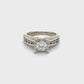 14K White Gold Diamond Lady's Fashion Ring; Size 5.5