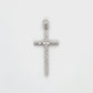 14K White Gold Cross Pendant
