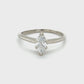 14K White Gold Diamond Lady's Solitaire Ring;  Size 8