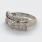 14K White Gold Diamond Ring; 0.56CTW; Size 7.5; 4.1g