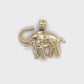 10K Yellow Gold Elephant Pendant; 1.6DWT; 2.5g