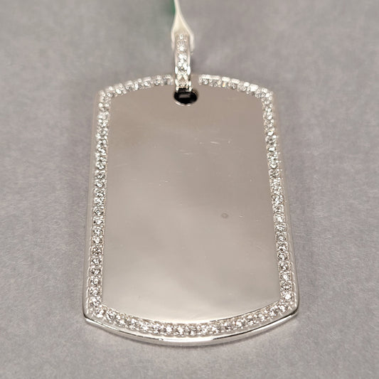 Rhodium Over Sterling Silver Pendant With CZ Stones