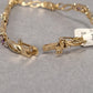 6" Gold Plated Sterling Silver Bracelet With Multi-Colored Stones 6.9g