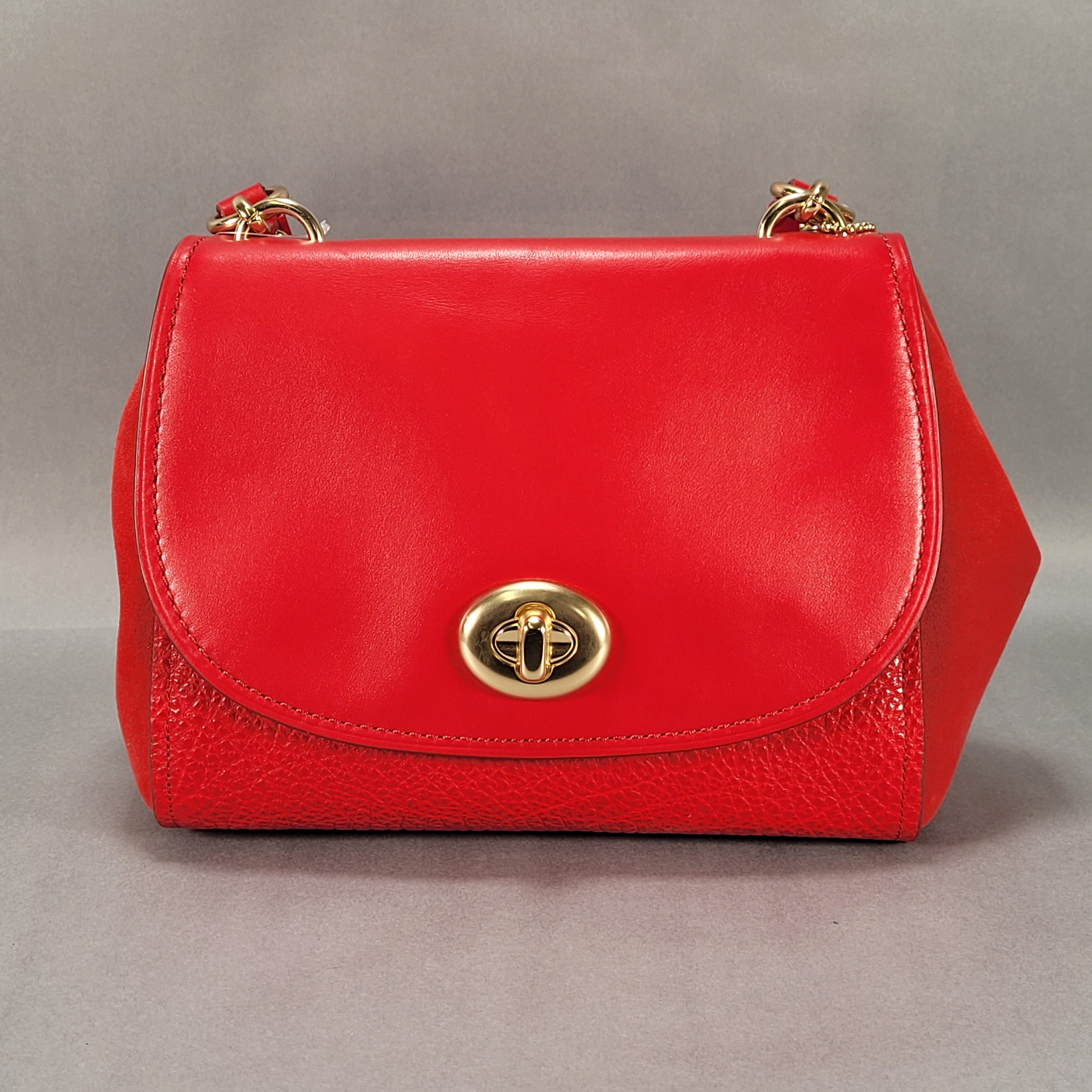 Coach Saffiano Mini Satchel Crossbody Handbag Purse 49392 Love Red Boston  Bag | eBay