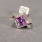 Sterling Silver Ring With Large Purple Stone 19.4g