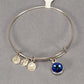 Alex & Ani Adjustable Sterling Silver Bangle and Charms