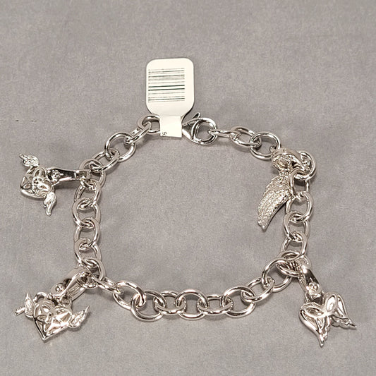 7" Sterling Silver Charm Bracelet 20.1g