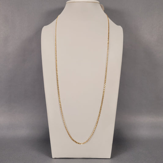 30" 18K Yellow Gold Gucci Link Chain 9.5g