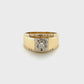 14k Yellow Gold & Diamond Men's Ring .15ctw 6.4g