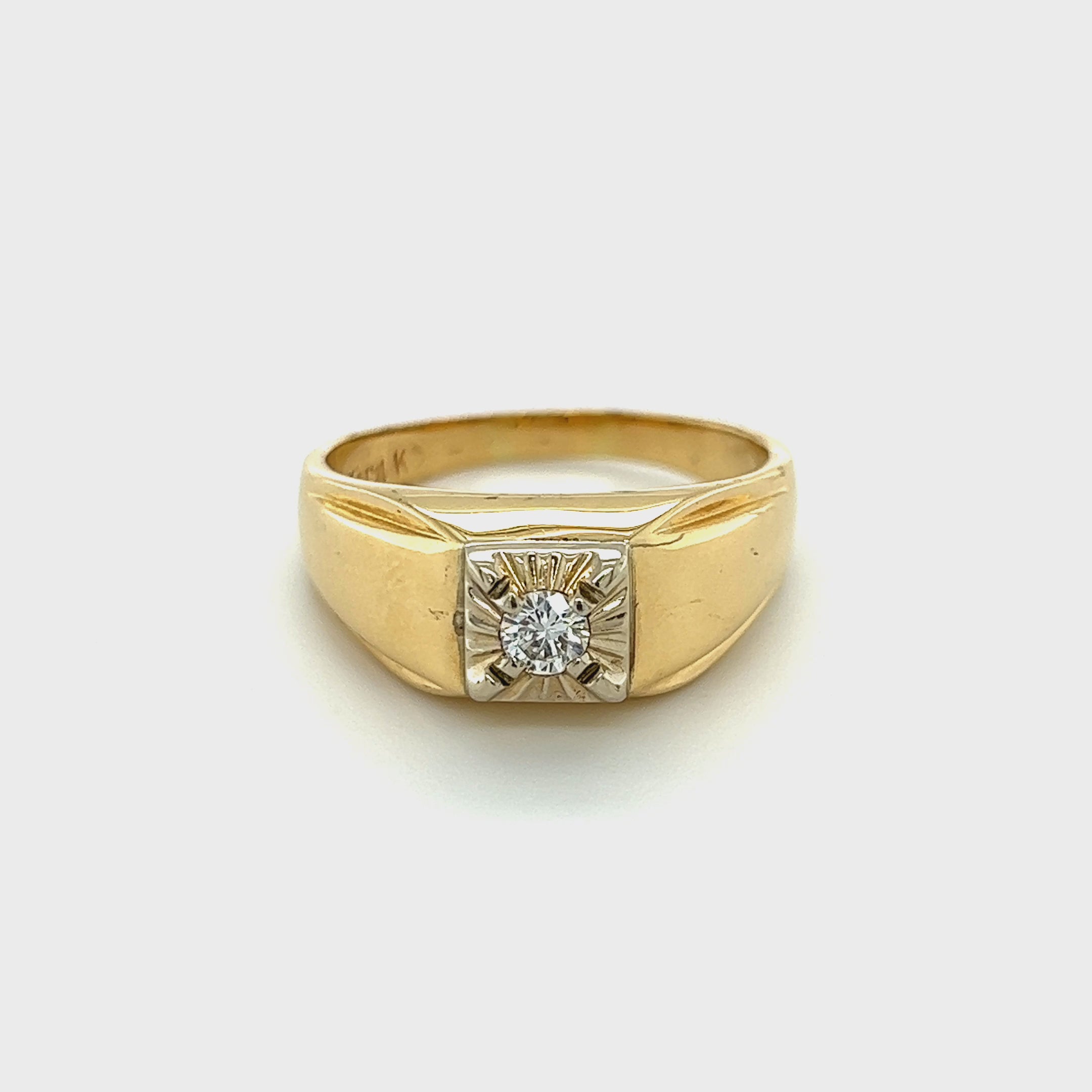 Mens 14k gold on sale rings with diamonds