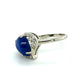 14K White Gold Lady's Ring With Diamonds and Star Sapphire