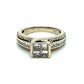 14K White Gold Diamond Engagement Ring (62) Diamonds 1.00ctw