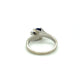 14k White Gold Synthetic Star Sapphire & Diamond Lady's Ring 2 Diamonds .02ctw