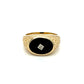 10k Yellow Gold Onyx & Diamond Men's Ring 9.2g