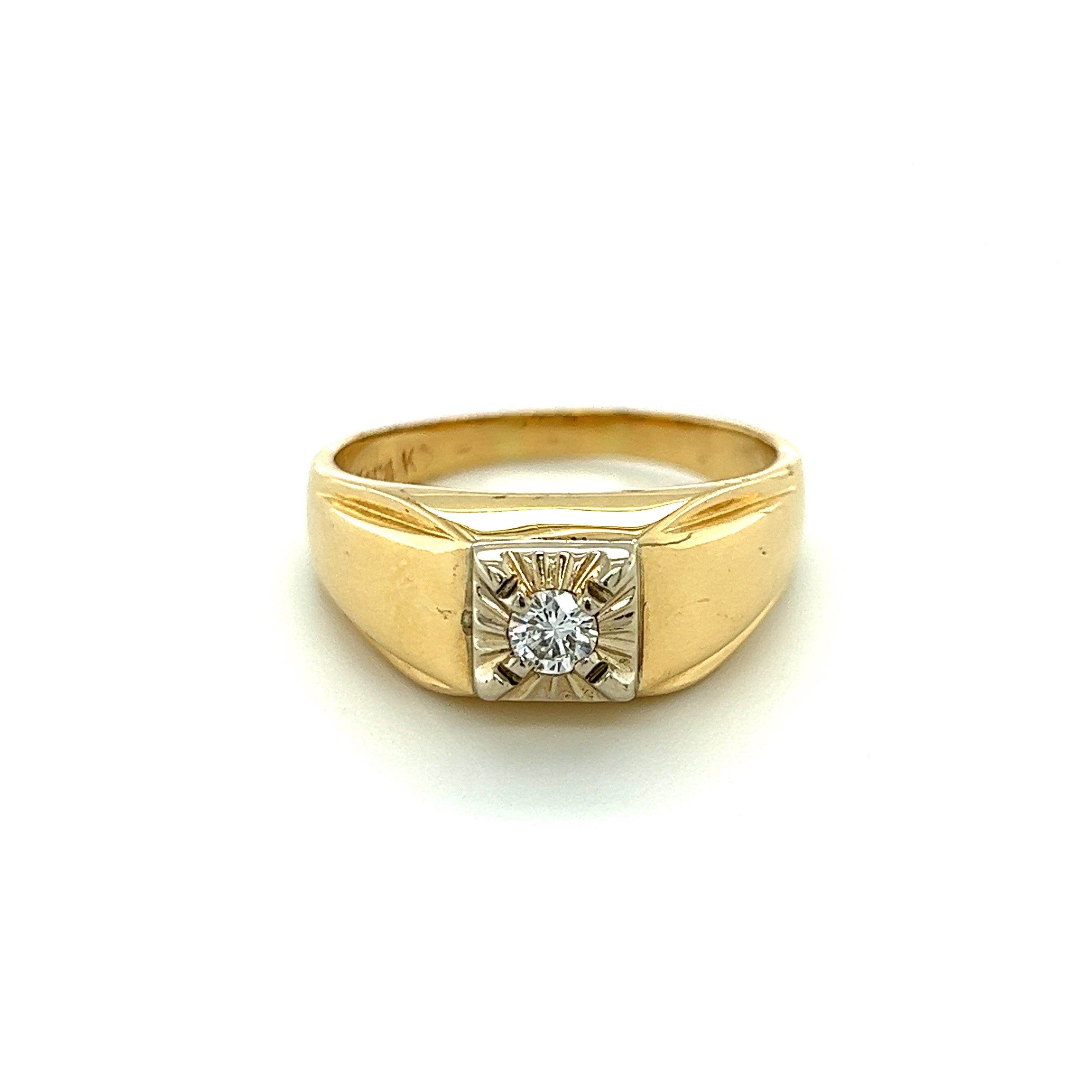 Buy Mens Diamond Ring 14K Two-Tone Gold .42 ctw Kentucky Cluster Online |  Arnold Jewelers