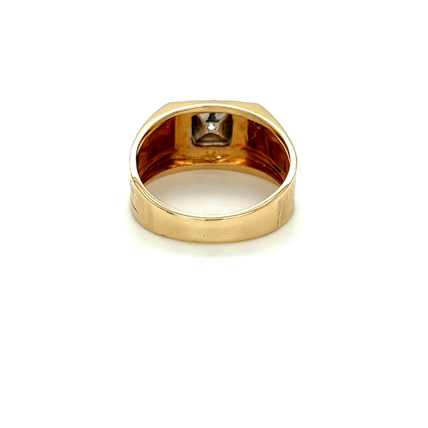 14K 2 Tone Gold Men's Diamond Fashion Ring .08ctw 4.8g