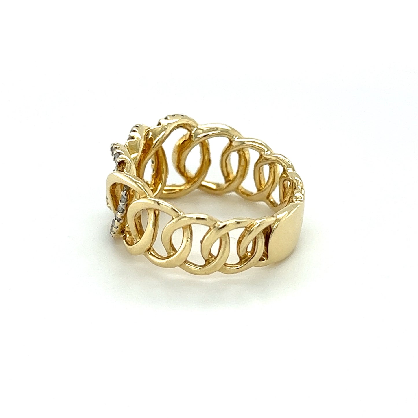 Men's 14K Yellow Gold & Diamond Fashion Ring 69 Diamonds .330ctw 6g