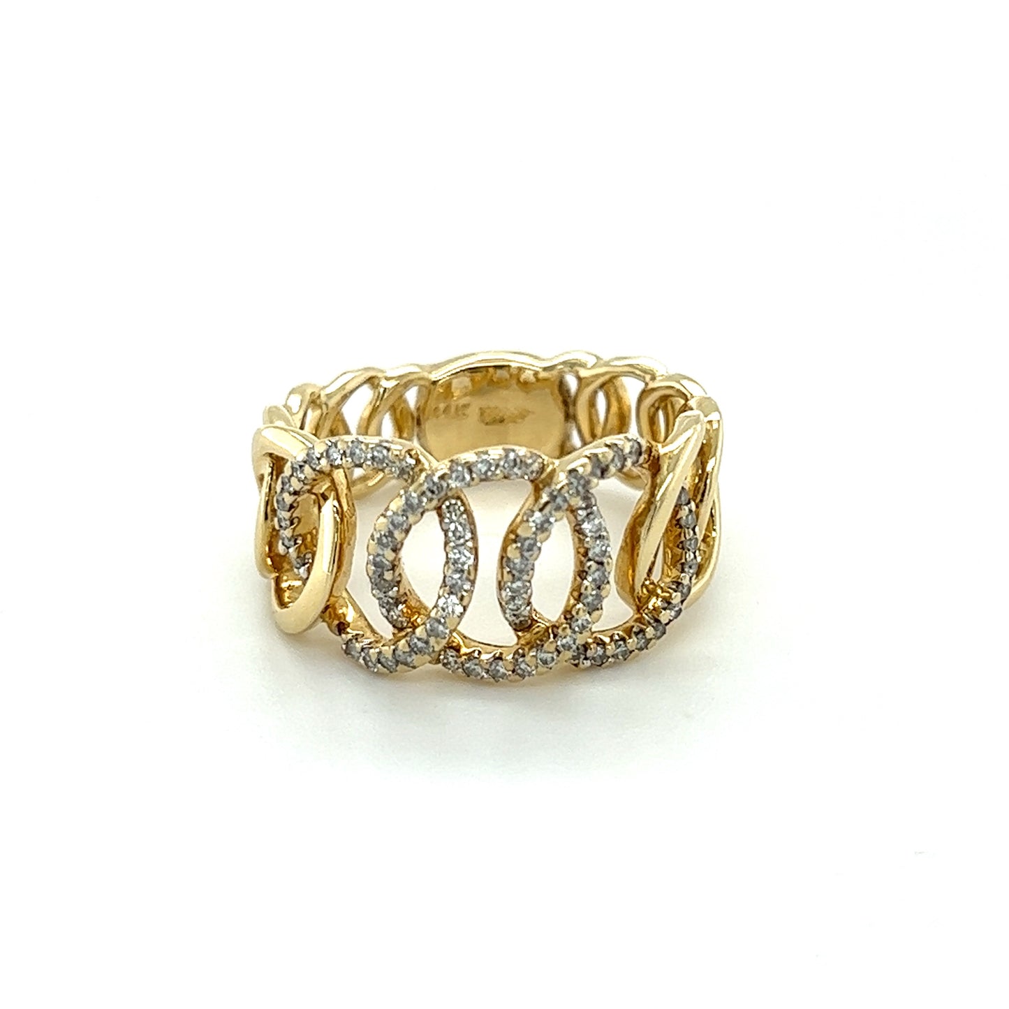 Men's 14K Yellow Gold & Diamond Fashion Ring 69 Diamonds .330ctw 6g